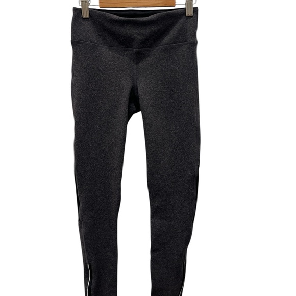 Rabbit Women’s XS Running Leggings Gray Black Zip Ankle Reflective Pocket - Picture 1 of 11